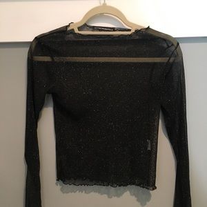 Brandy Melville Sheer Sparkling Top